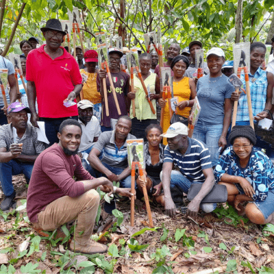 Producteurs et productrices de cacao du projet ATEP 2